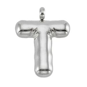 Initial 'T' Pendant Stainless Steel